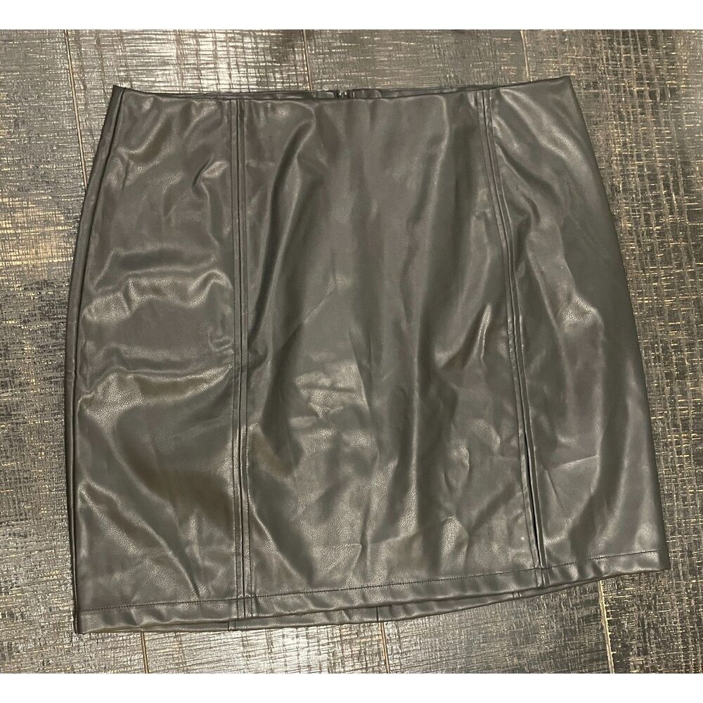 Mangopop faux leather mini skirt